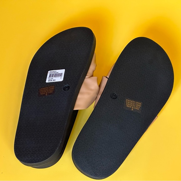 Sportsgirl faux leather slides with knot detail in taupe - Picture 3 of 4